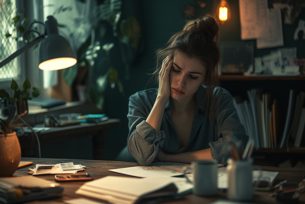 Você fica travado, inseguro, indeciso, e distraído, sem foco.